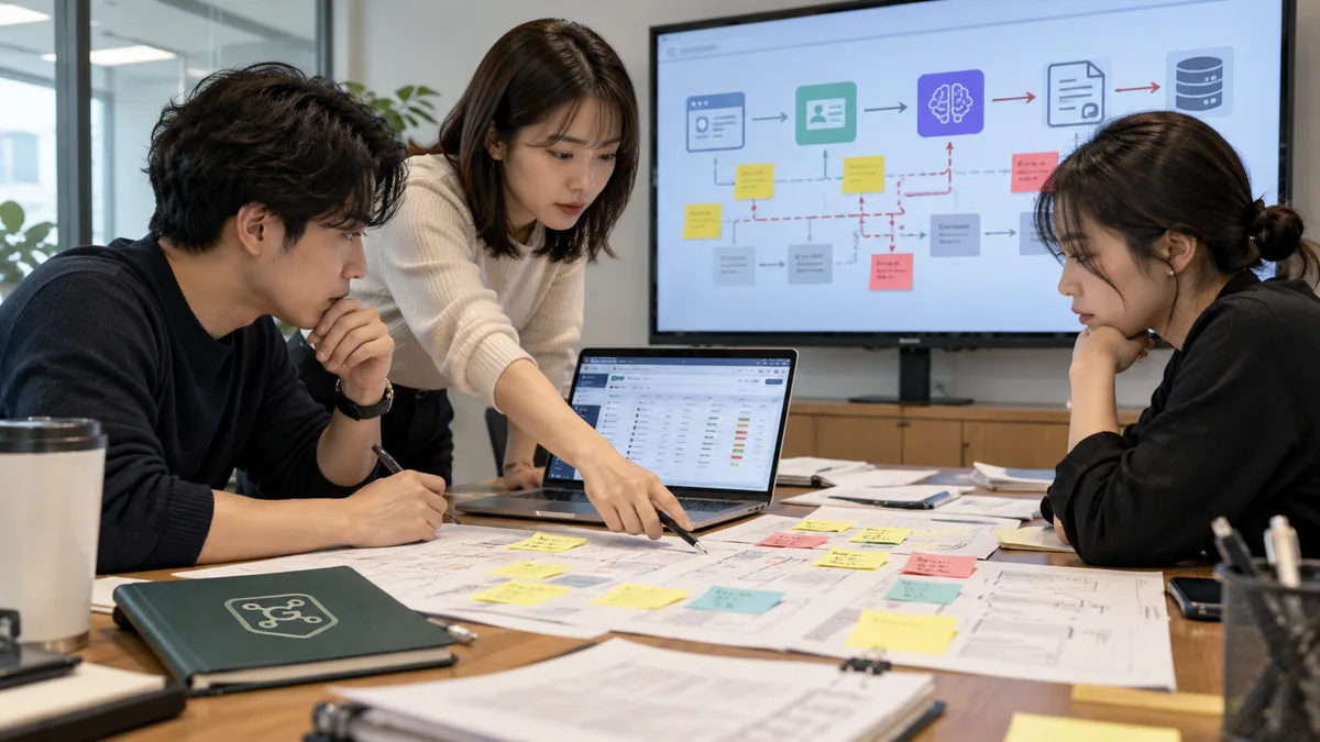 团队检查跨系统流程、重复录入和人工交接断点